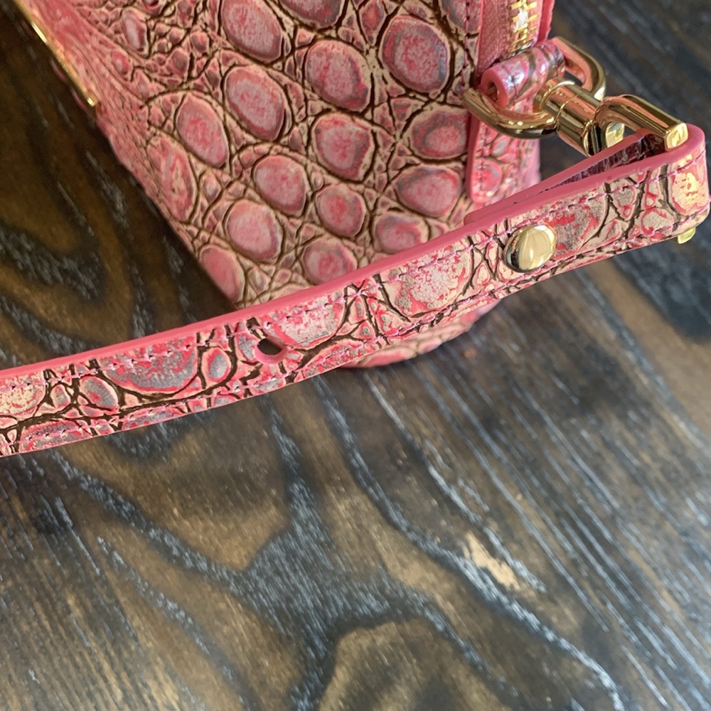 Brahmin Small Georgina Begonia Pink Minx Leather Crossbody NWT - Picture 8 of 8